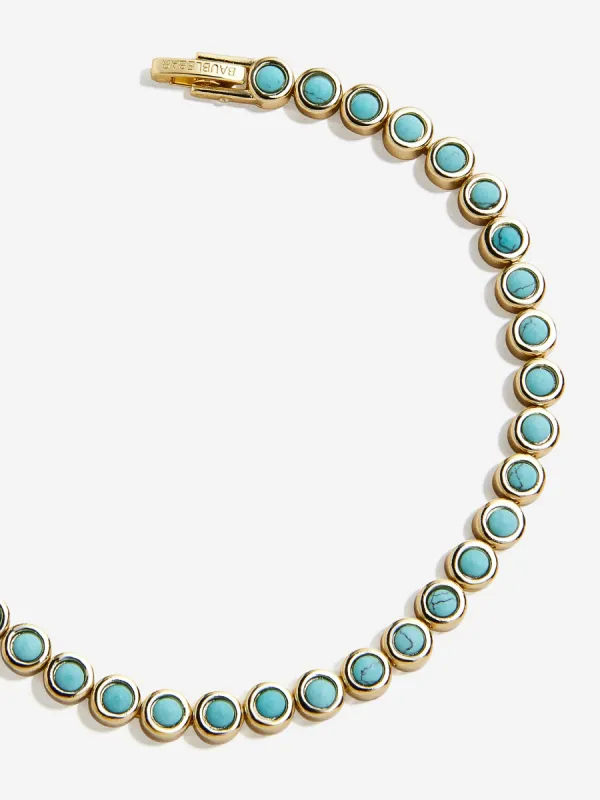 Nina Semi-Precious Bracelet - Gold/Turquoise sold by BaubleBar