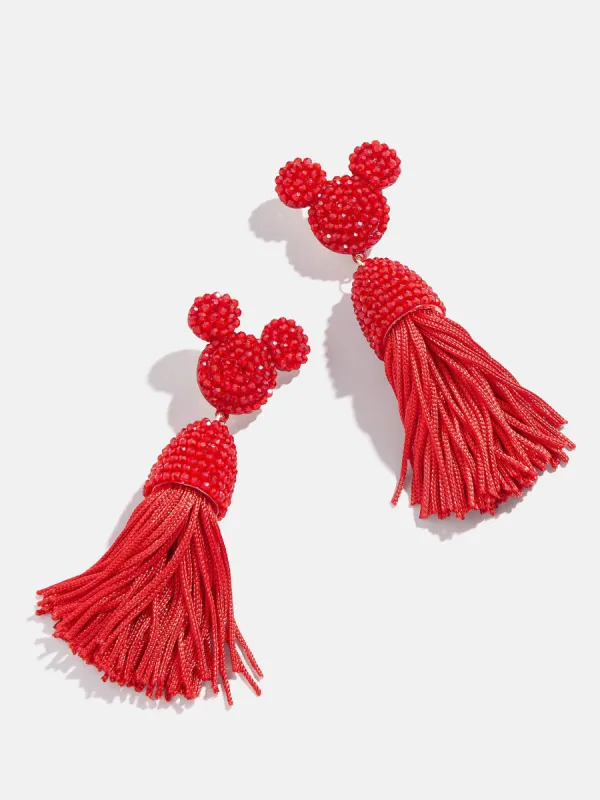 Disney Mickey Mouse Tassel Earrings - Red sold by BaubleBar