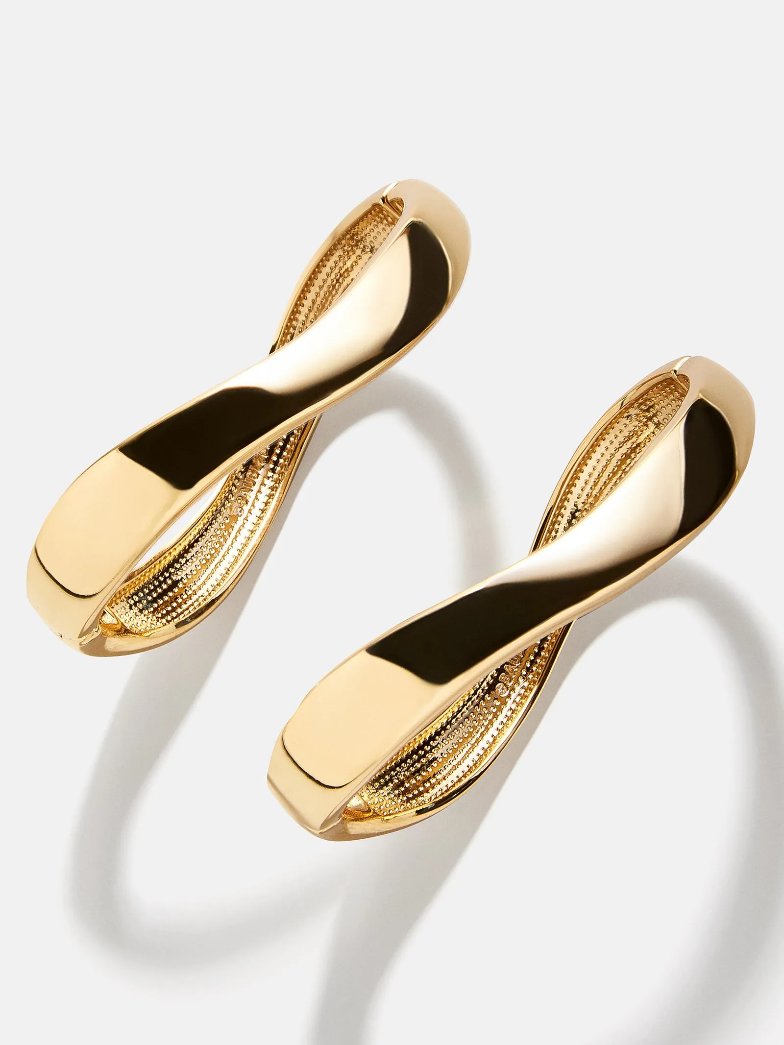 Natalia Wavy Hinge Bangle Set - Gold sold by BaubleBar
