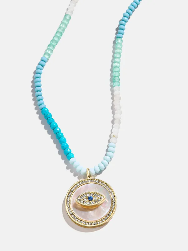 Evil Eye Semi-Precious Necklace - Gold/Blue sold by BaubleBar
