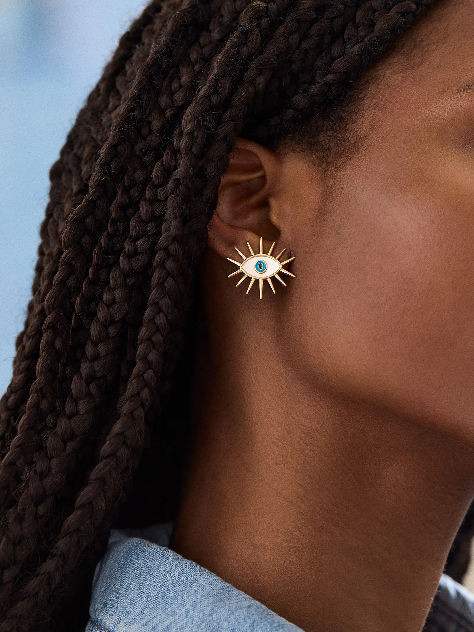 Ojo Earrings - Evil Eye Studs sold by BaubleBar product image thumbnail 2