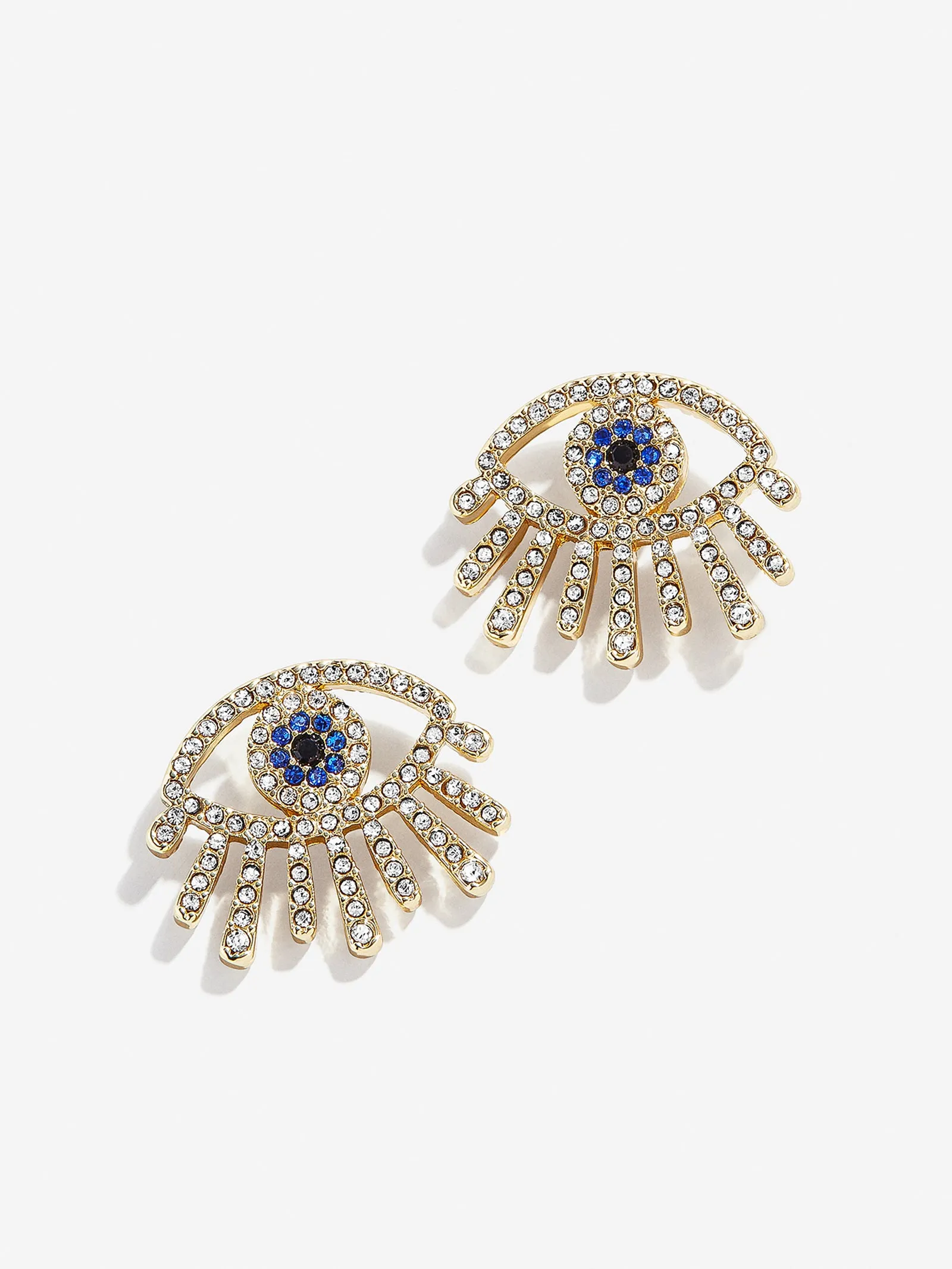 Sohla Evil Eye Earrings - Gold/Blue sold by BaubleBar