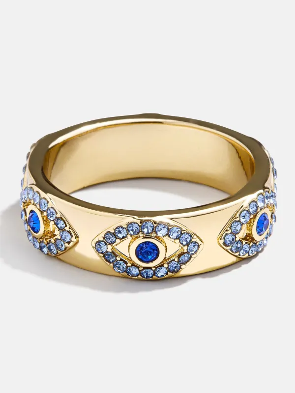 Eyes On Eyes Ring - Gold/Blue sold by BaubleBar