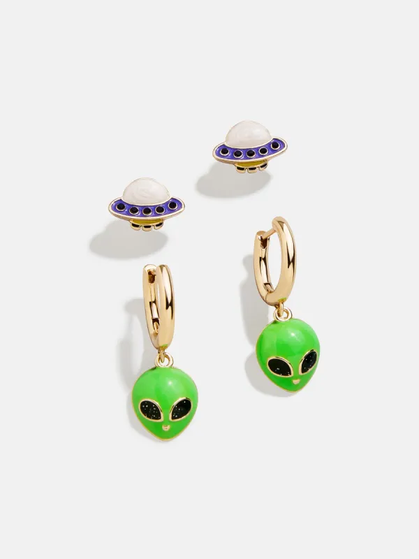 Spaced Out Earring Set - Green sold by BaubleBar