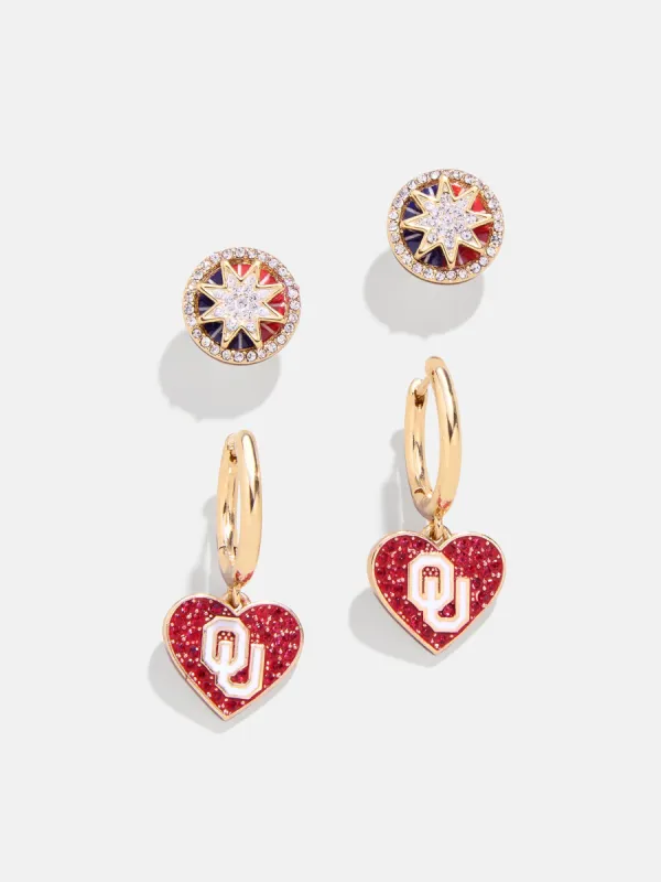 University of Oklahoma Earring Set - University of Oklahoma sold by BaubleBar