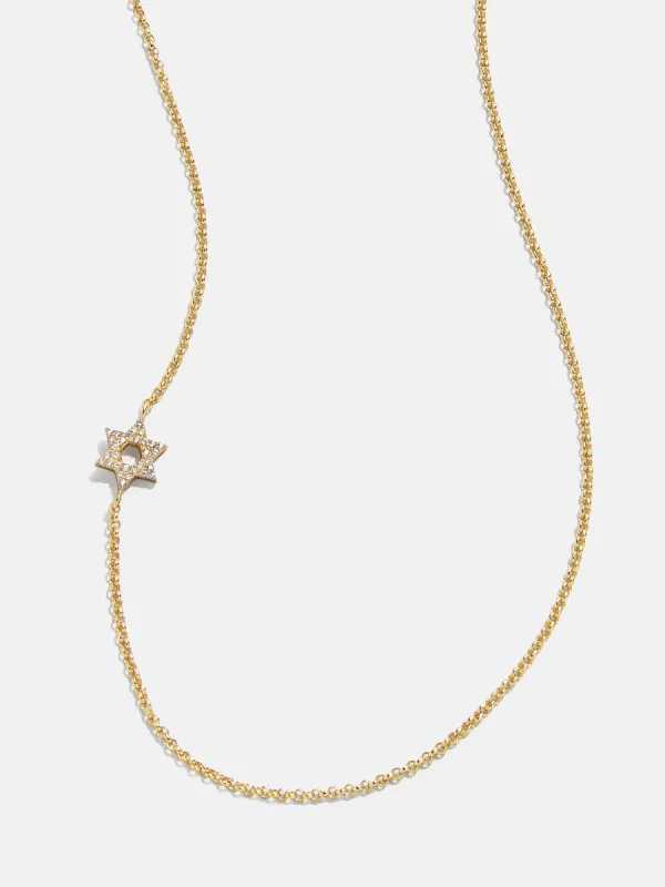 18K Gold Asymmetrical Star of David Necklace - Star of David sold by BaubleBar