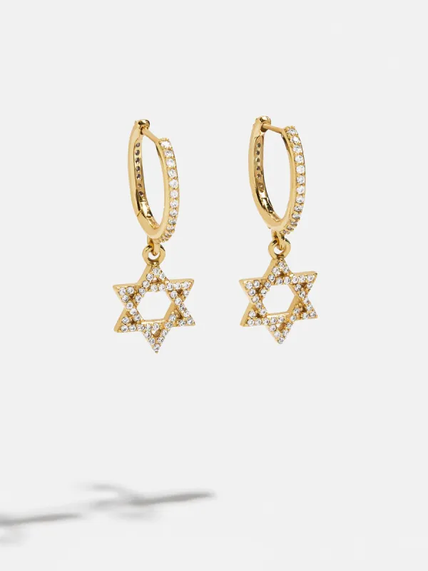18K Gold Star of David Earrings - Star of David sold by BaubleBar