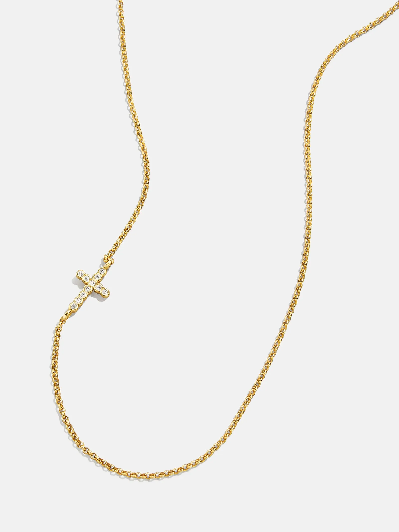 18K Gold Asymmetrical Cross Necklace - Cross sold by BaubleBar product image thumbnail 3