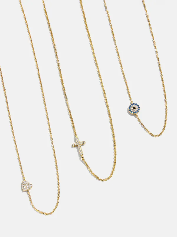 18K Gold Asymmetrical Cross Necklace - Cross sold by BaubleBar
