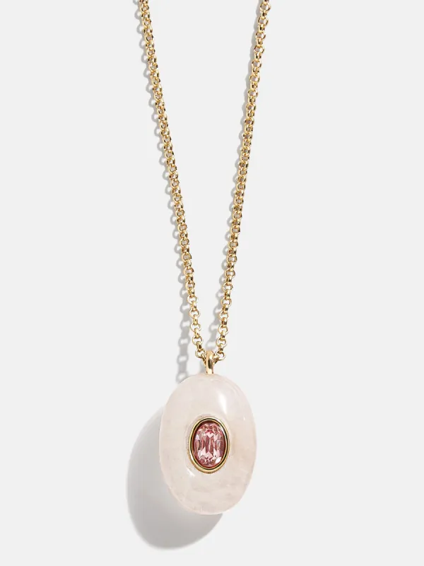 Aura Semi-Precious Pendant Necklace - Pink sold by BaubleBar
