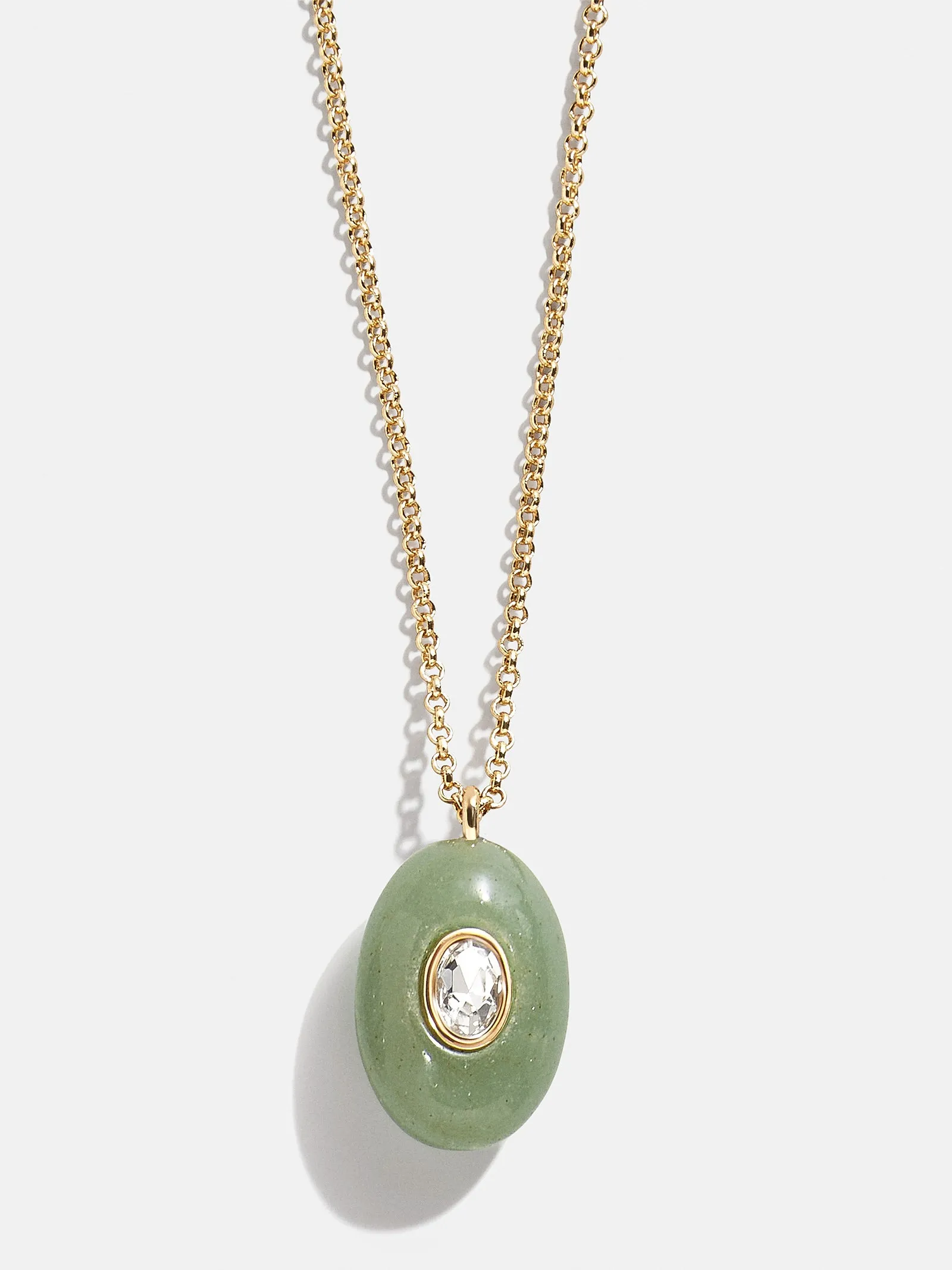 Aura Semi-Precious Pendant Necklace - Green sold by BaubleBar product image thumbnail 3