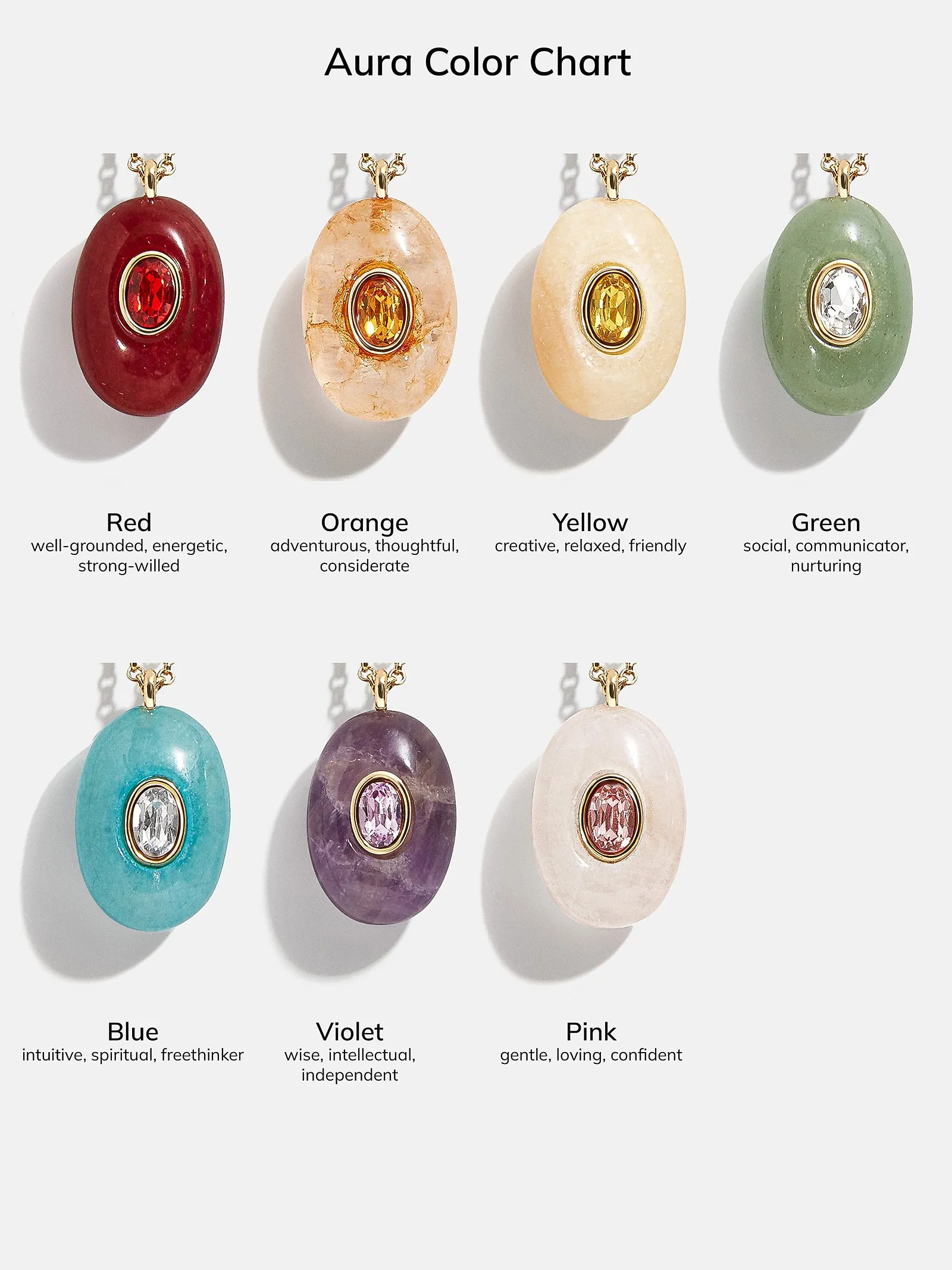Aura Semi-Precious Pendant Necklace - Amethyst sold by BaubleBar product image thumbnail 4