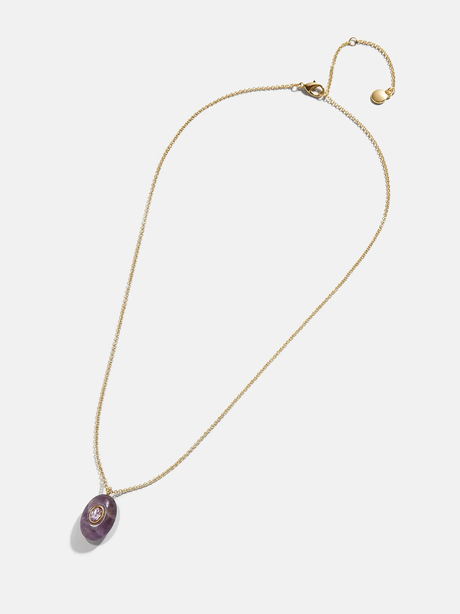 Aura Semi-Precious Pendant Necklace - Amethyst sold by BaubleBar product image thumbnail 3