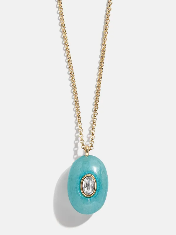 Aura Semi-Precious Pendant Necklace - Light Blue sold by BaubleBar