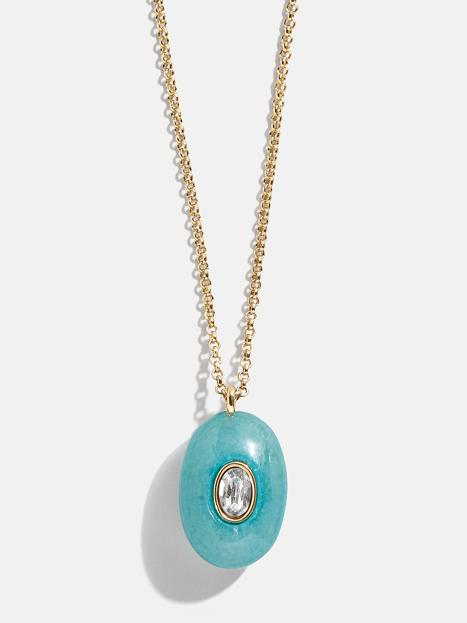 Aura Semi-Precious Pendant Necklace - Light Blue sold by BaubleBar