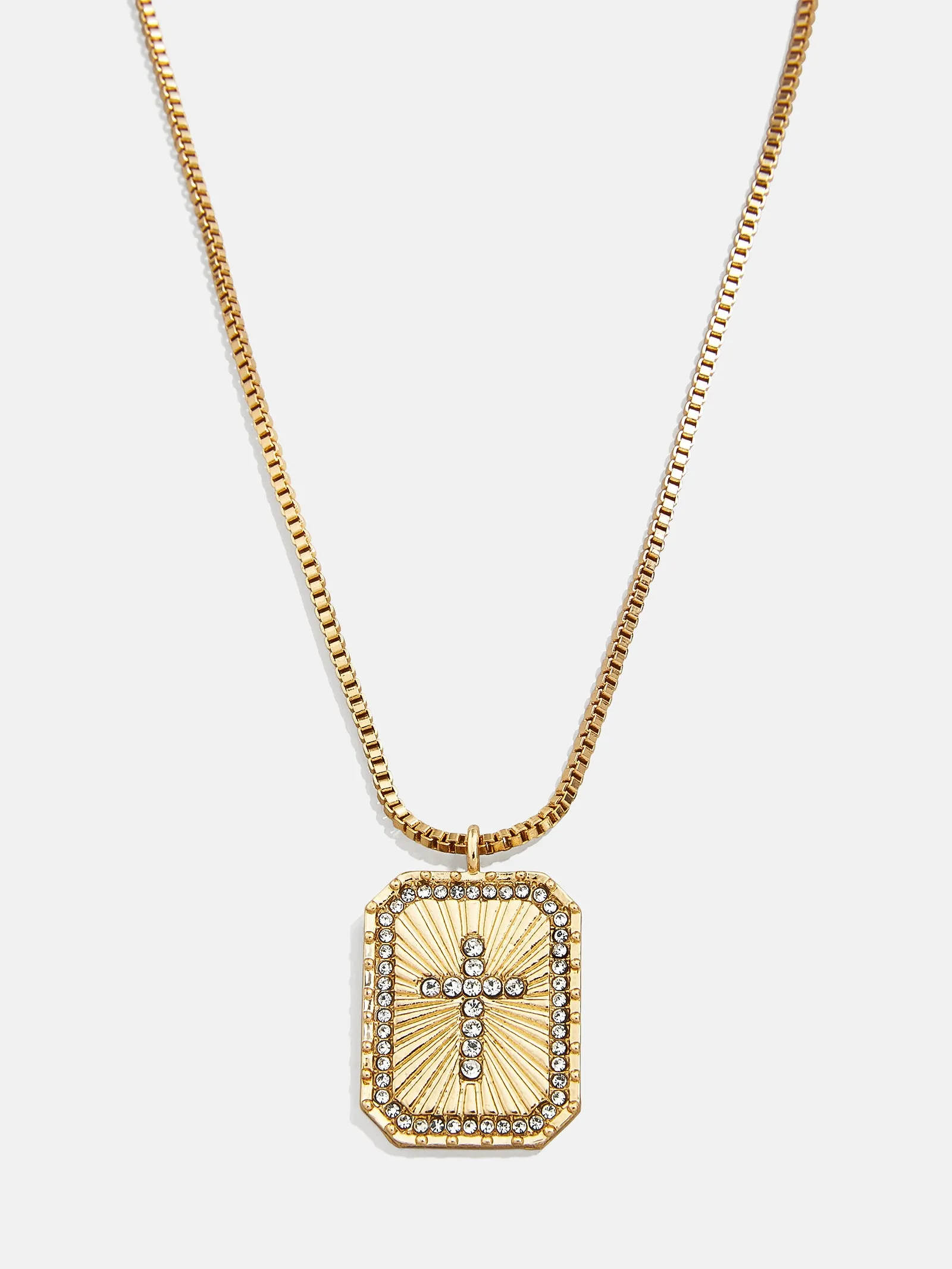 Grace Cross Pendant Necklace - Gold/Pavé sold by BaubleBar