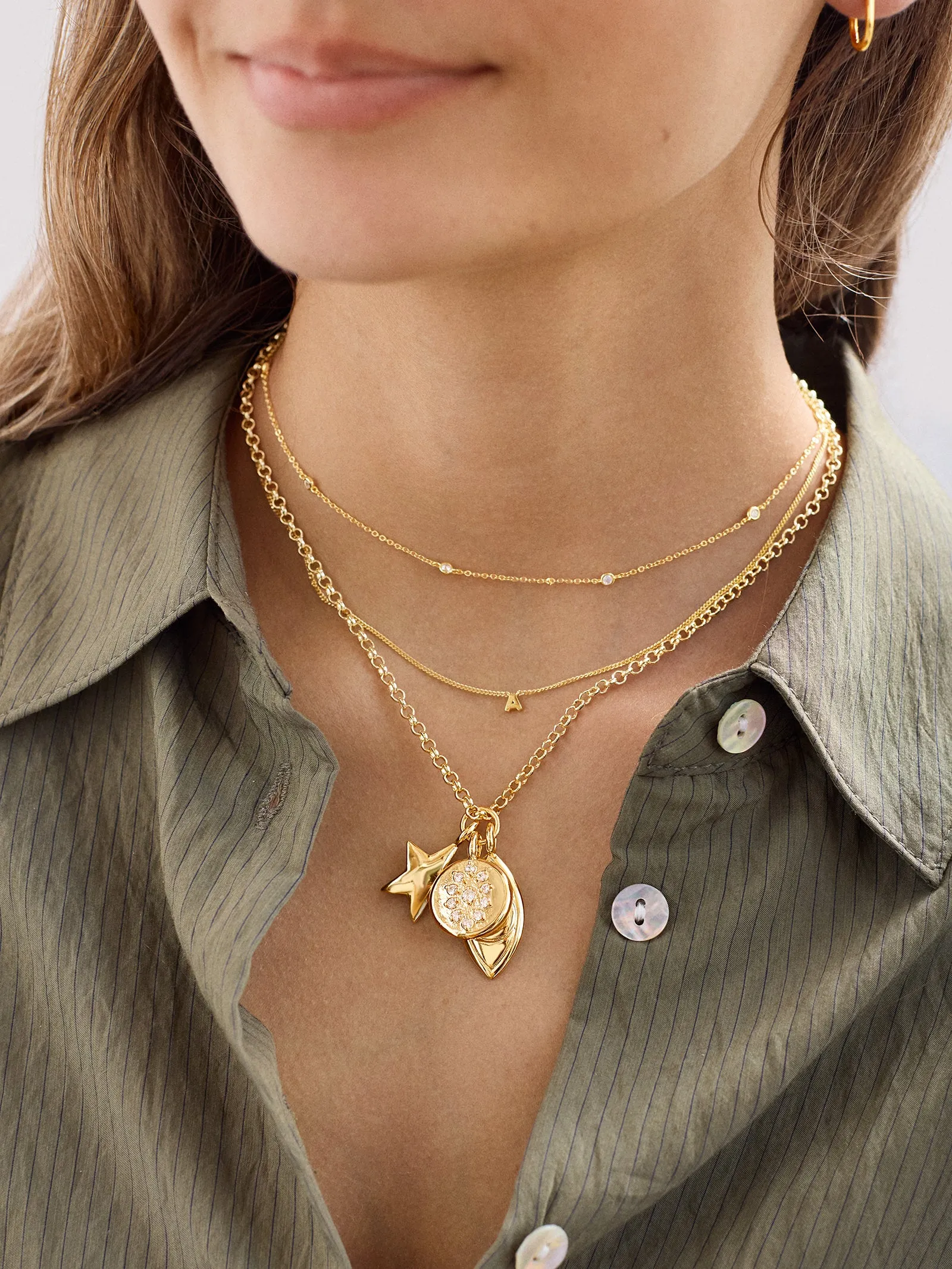 Evil Eye Cluster Charm Necklace - Evil Eye sold by BaubleBar product image thumbnail 2