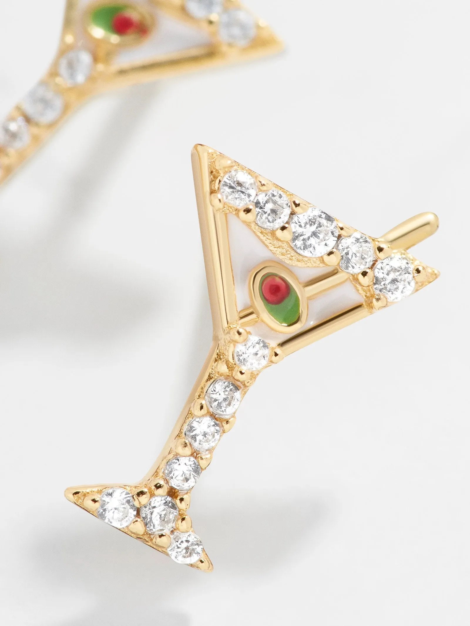 Martina 18K Gold Earrings - Clear sold by BaubleBar product image thumbnail 3