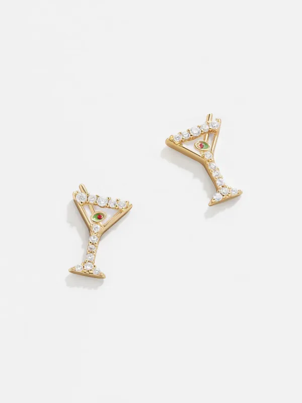 Martina 18K Gold Earrings - Clear sold by BaubleBar
