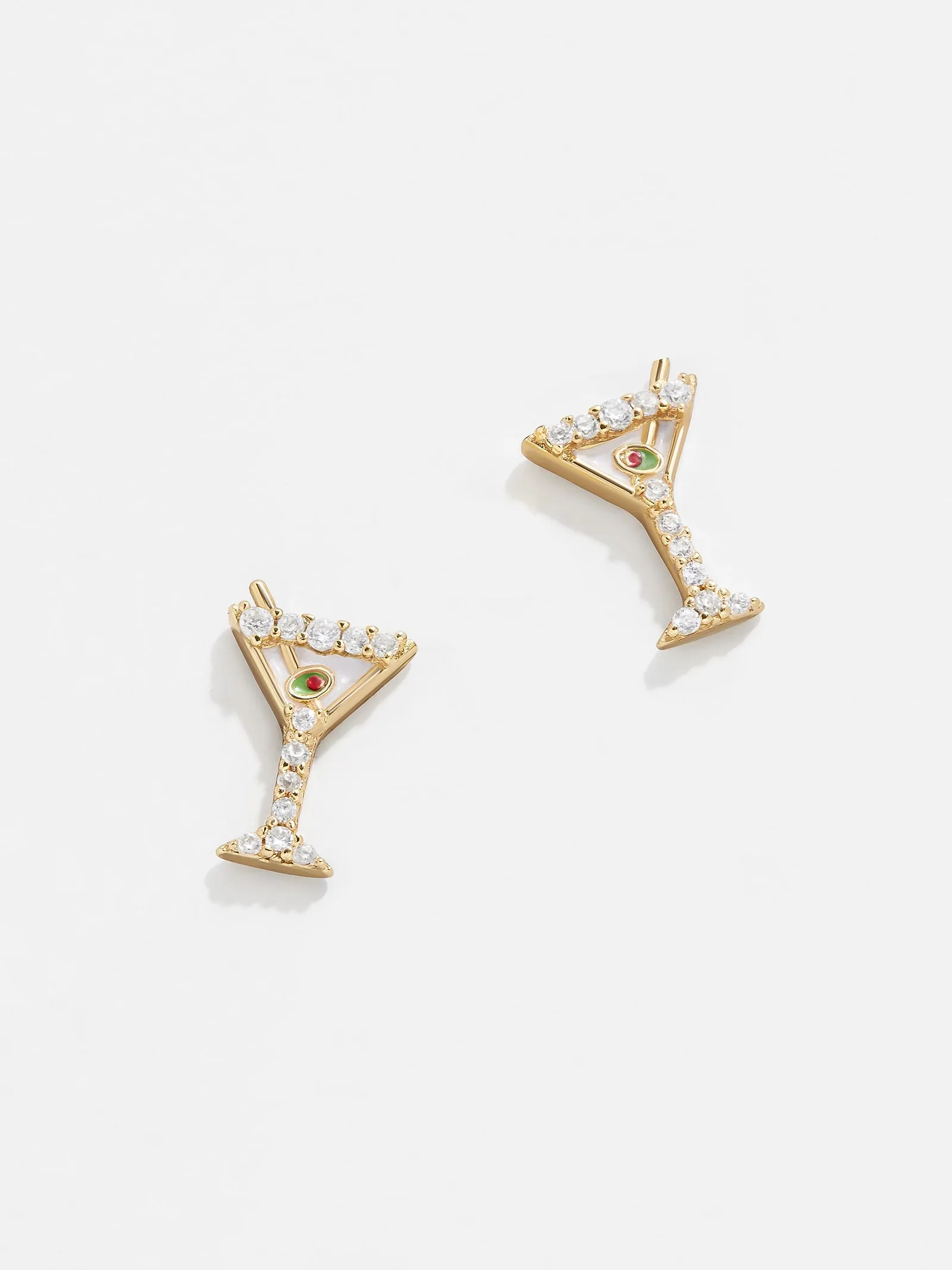 Martina 18K Gold Earrings - Clear sold by BaubleBar