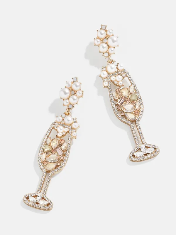 Drink Statement Earrings - Champagne Flute sold by BaubleBar