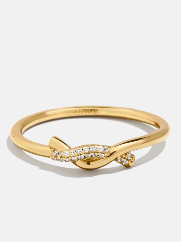 18K Gold Kara Ring - Gold/Pavé sold by BaubleBar