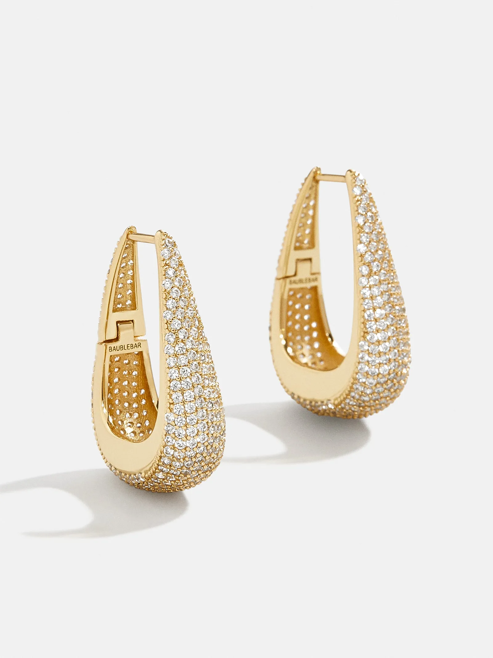 18K Gold Gracie Earrings - Gold/Pavé sold by BaubleBar