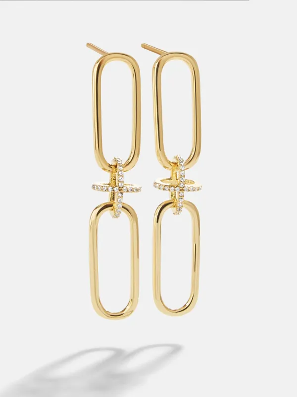 18K Gold Vanessa Earrings - Gold sold by BaubleBar