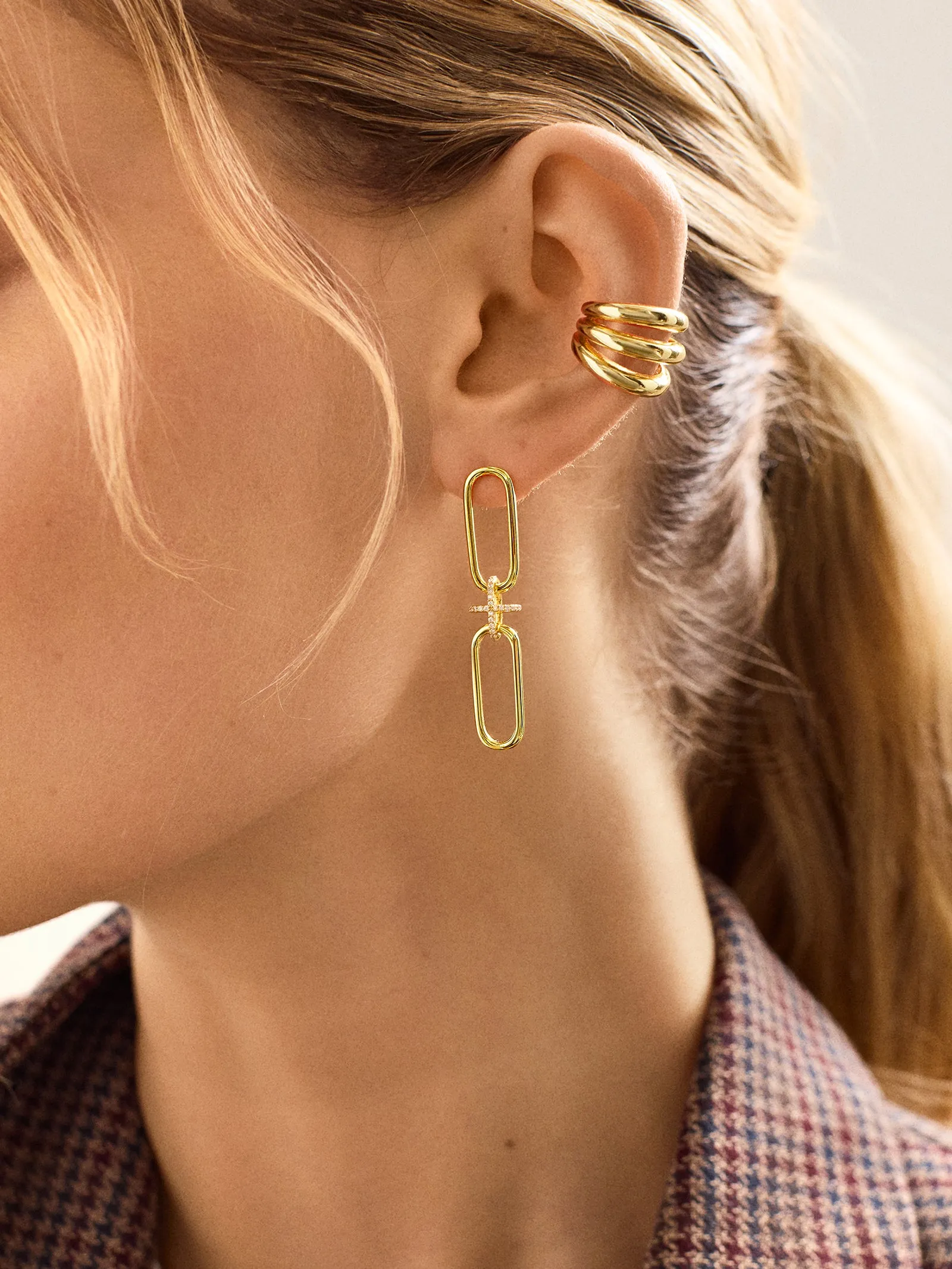 18K Gold Vanessa Earrings - Gold sold by BaubleBar product image thumbnail 2