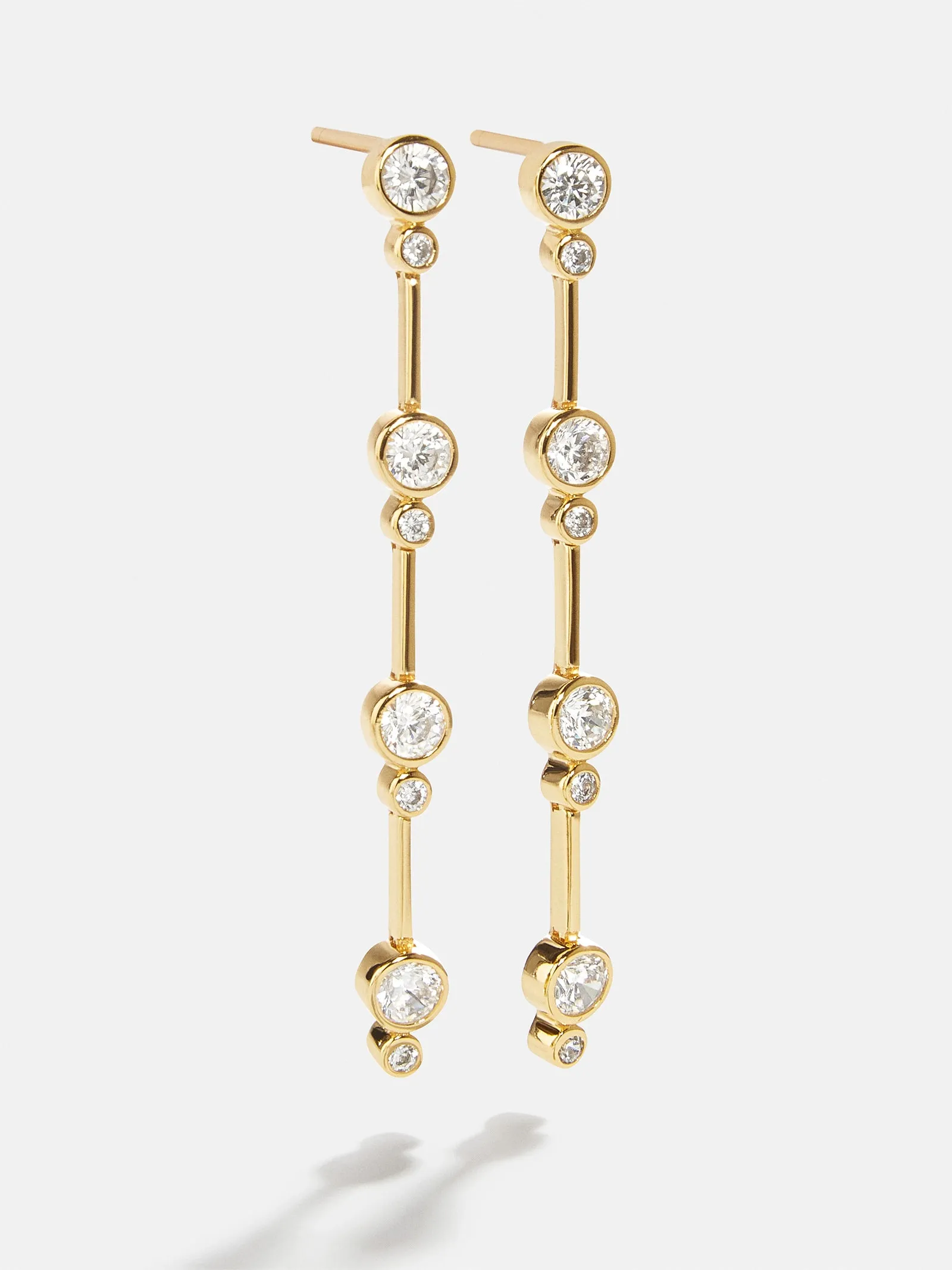 18K Gold Celine Earrings - Gold/Pavé sold by BaubleBar