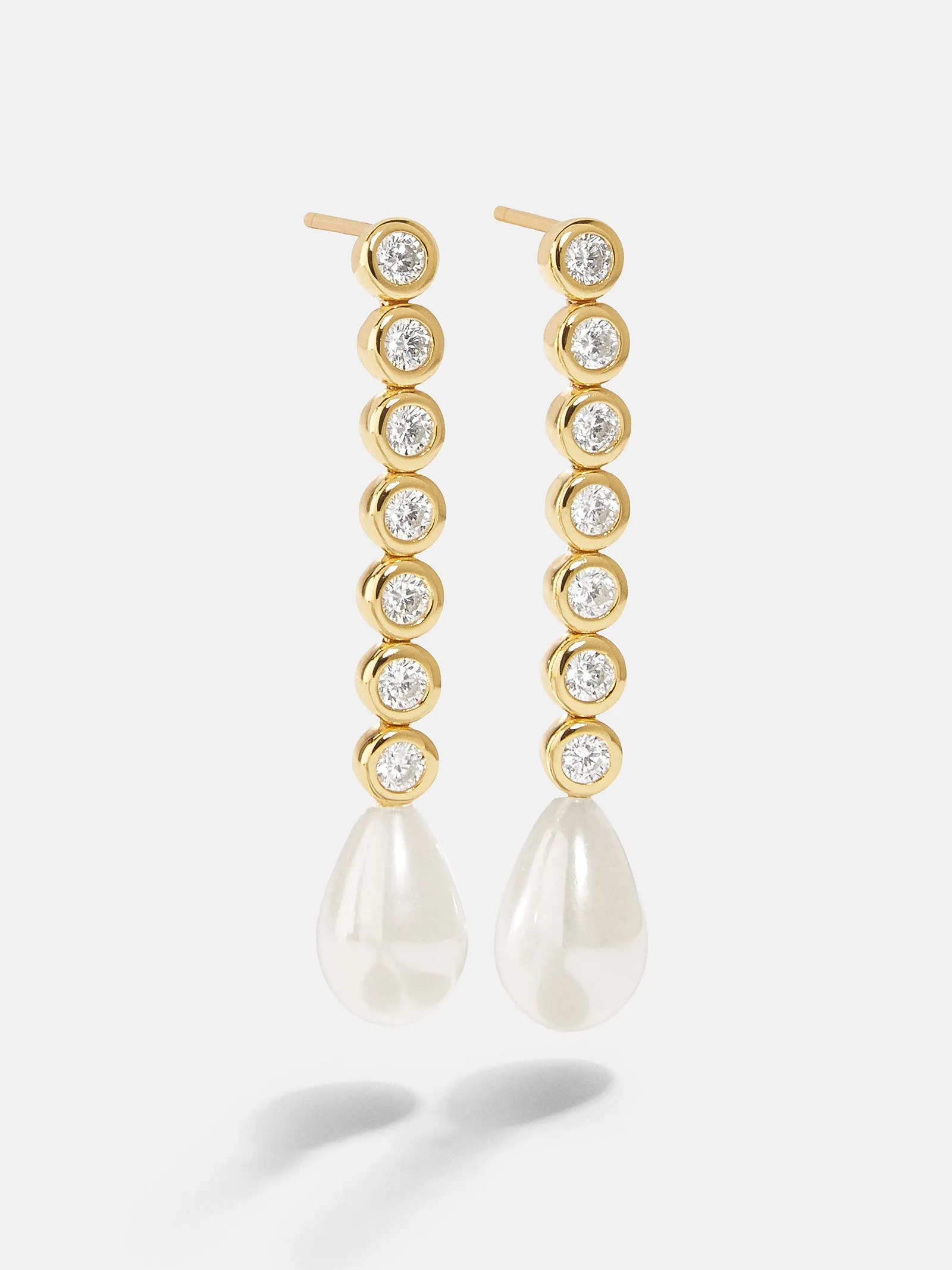 18K Gold Mabel Earrings - Gold/Pavé sold by BaubleBar