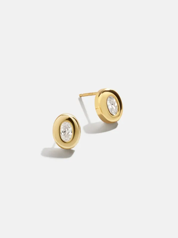 18K Gold Lana Earrings - Gold/Pavé sold by BaubleBar