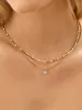 18K Gold Florence Birthstone Necklace - Aquamarine sold by BaubleBar