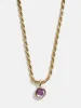 18K Gold Florence Birthstone Necklace - Rose sold by BaubleBar