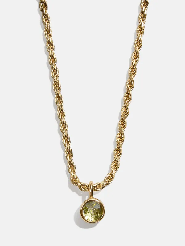 18K Gold Florence Birthstone Necklace - Peridot sold by BaubleBar