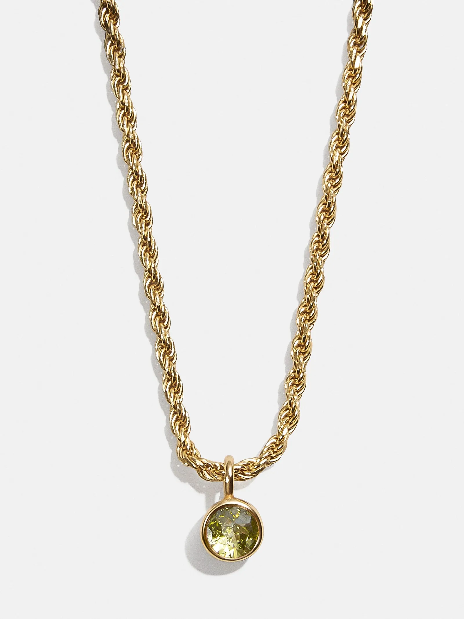 Florence 18K Gold Plated Sterling Silver Birthstone Necklace - Peridot sold by BaubleBar