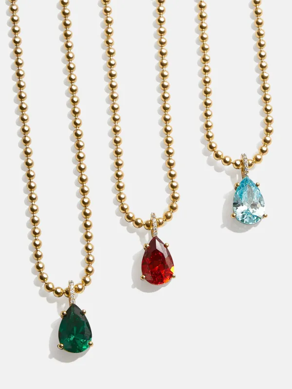 Esther 18K Gold Birthstone Necklace - Garnet sold by BaubleBar