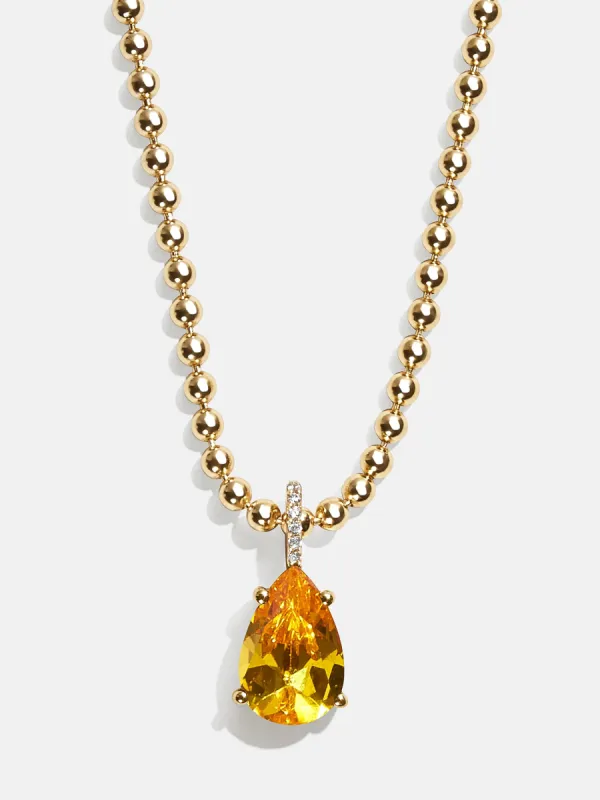 Esther 18K Gold Birthstone Necklace - Topaz sold by BaubleBar