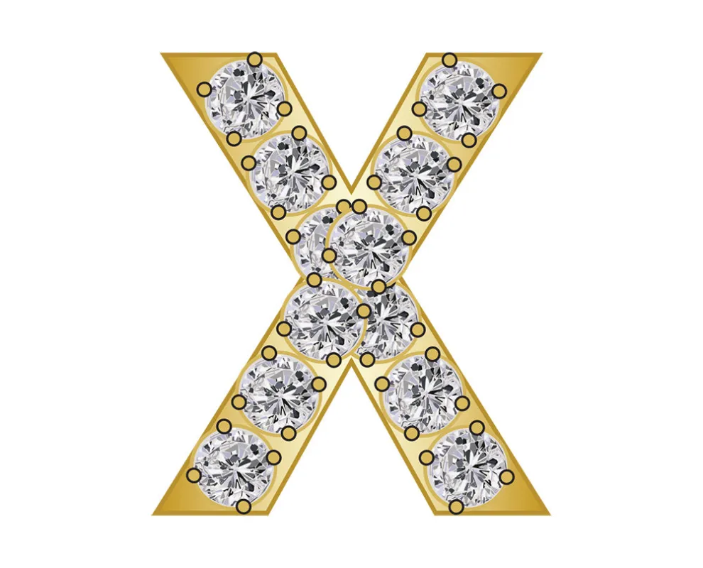 Mini X - Clear/Gold sold by BaubleBar
