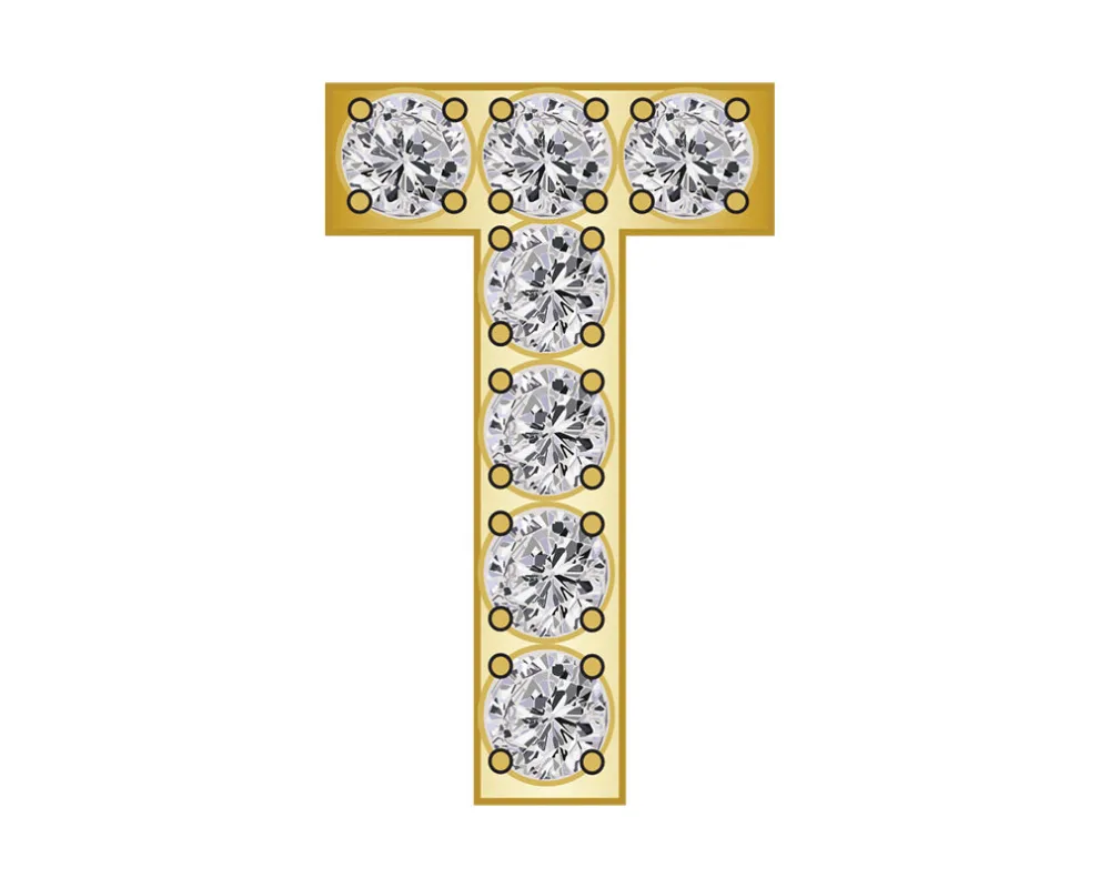 Mini T - Clear/Gold sold by BaubleBar