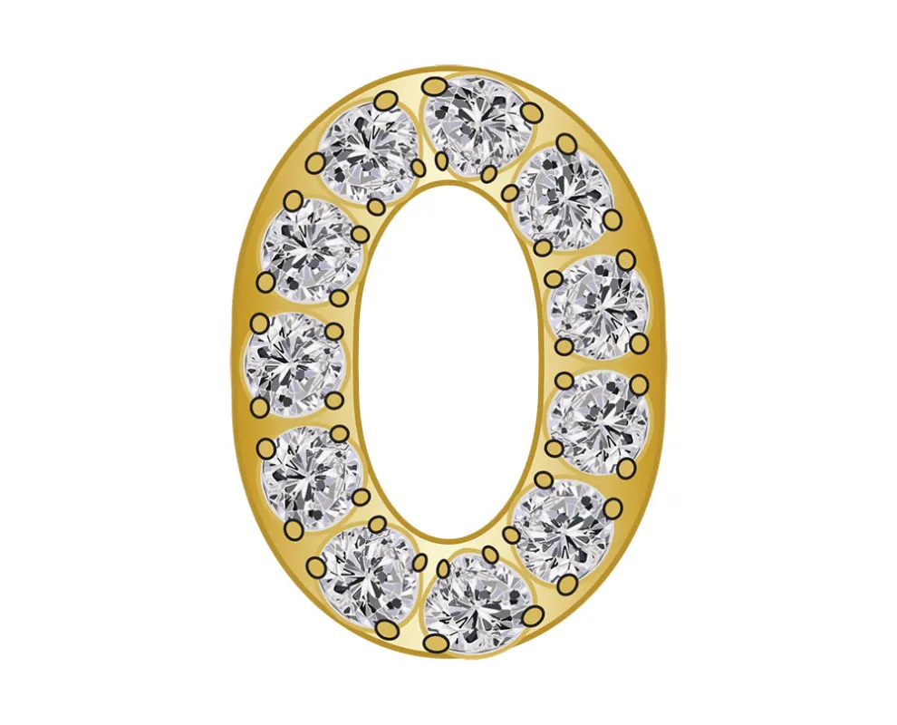 Mini O - Clear/Gold sold by BaubleBar