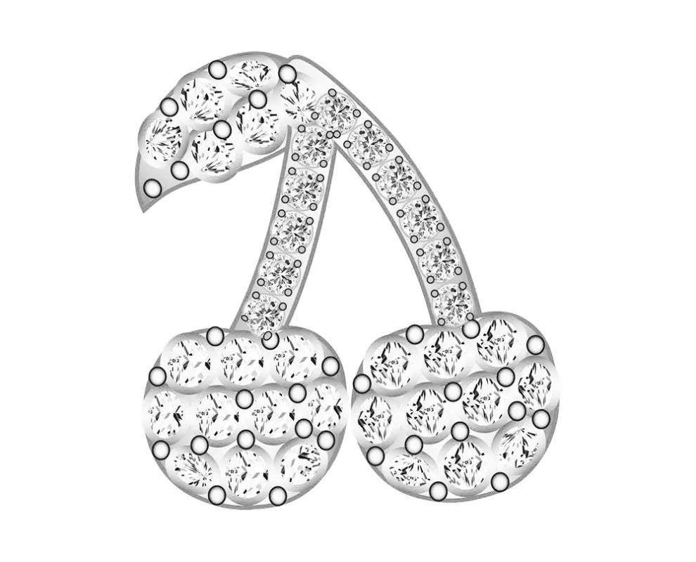 Mini Cherry Icon - Clear/Silver sold by BaubleBar
