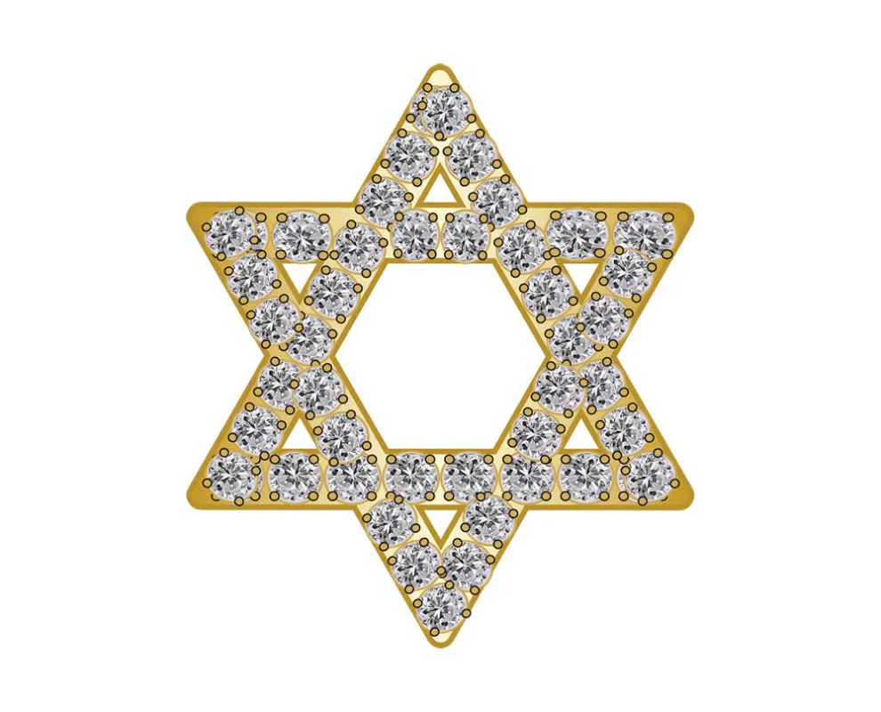 Mini Star of David Icon - Clear/Gold sold by BaubleBar