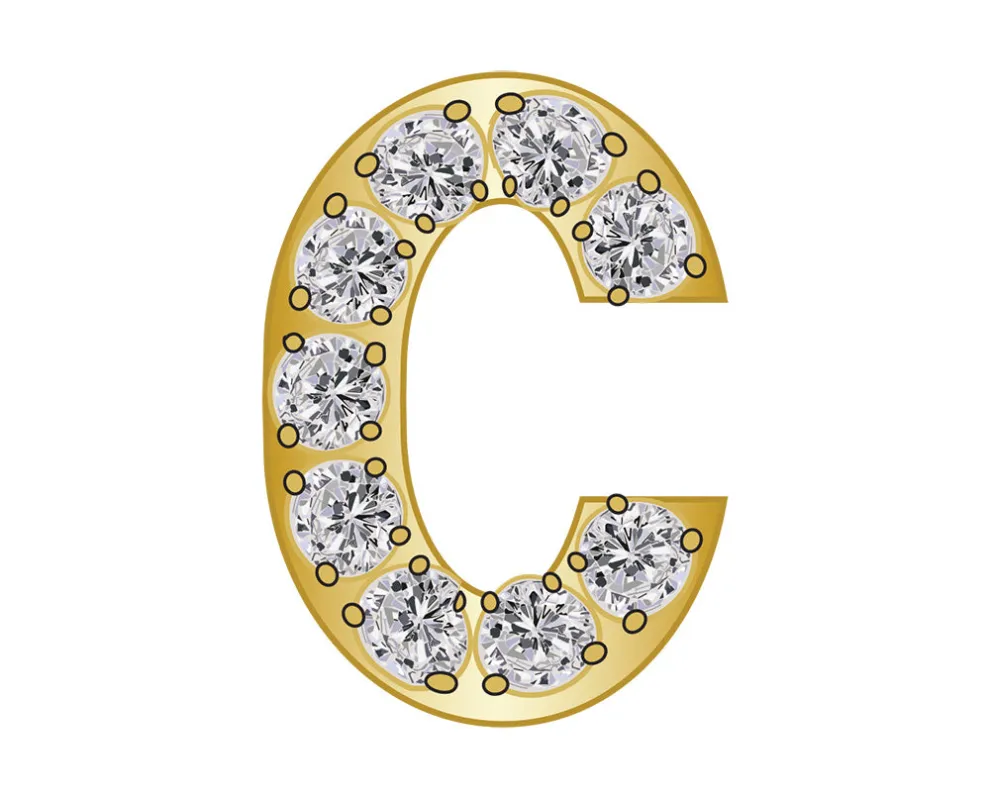 Mini C - Clear/Gold sold by BaubleBar