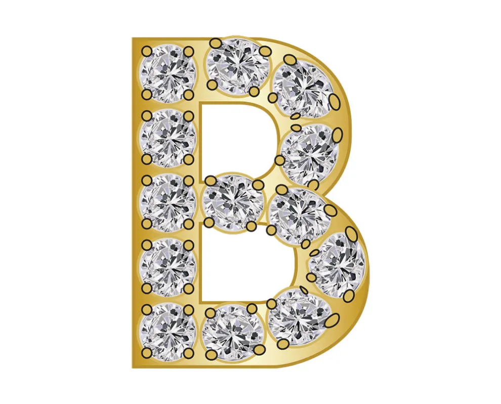 Mini B - Clear/Gold sold by BaubleBar