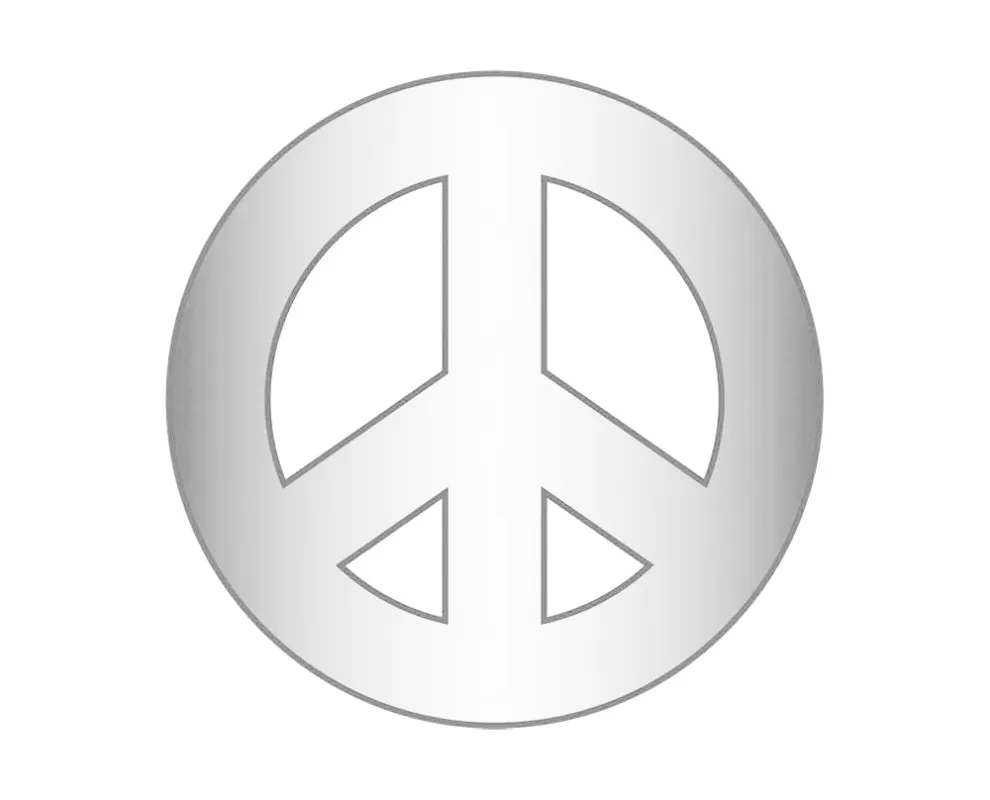 Mini Peace Icon - Silver sold by BaubleBar