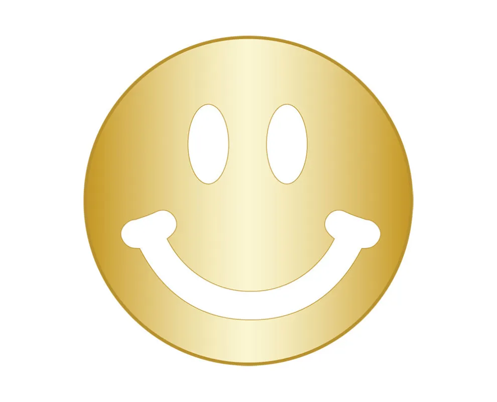 Mini Smiley Icon Motif - Gold sold by BaubleBar