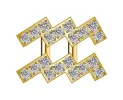 Aquarius Mini Zodiac Icon - Pavé/Gold sold by BaubleBar