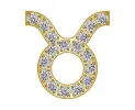 Taurus Mini Zodiac Icon - Pavé/Gold sold by BaubleBar