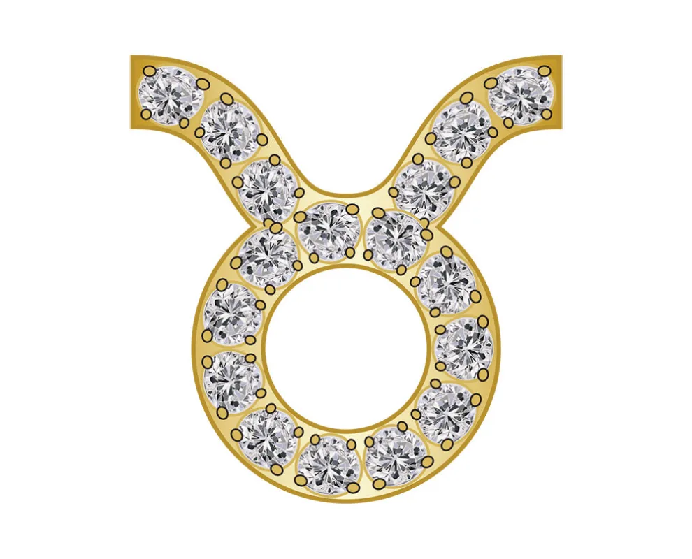 Taurus Mini Zodiac Icon - Pavé/Gold sold by BaubleBar